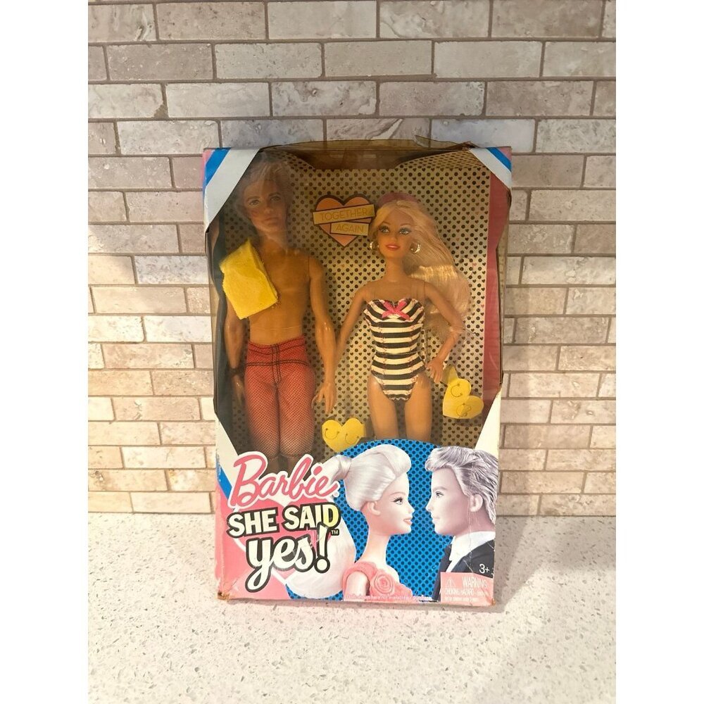 2010 50th Anniversary Doll‎ Set Barbie and Ken, "She Said Yes" Together Again